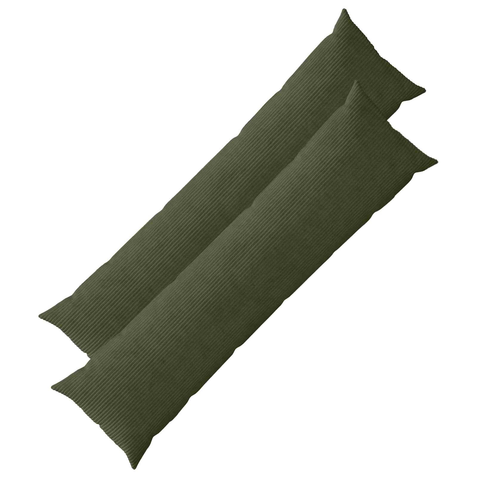 vidaXL Pudebetræk 2 pcs HEERLEN Grøn 40 x 145 cm cordfløjl