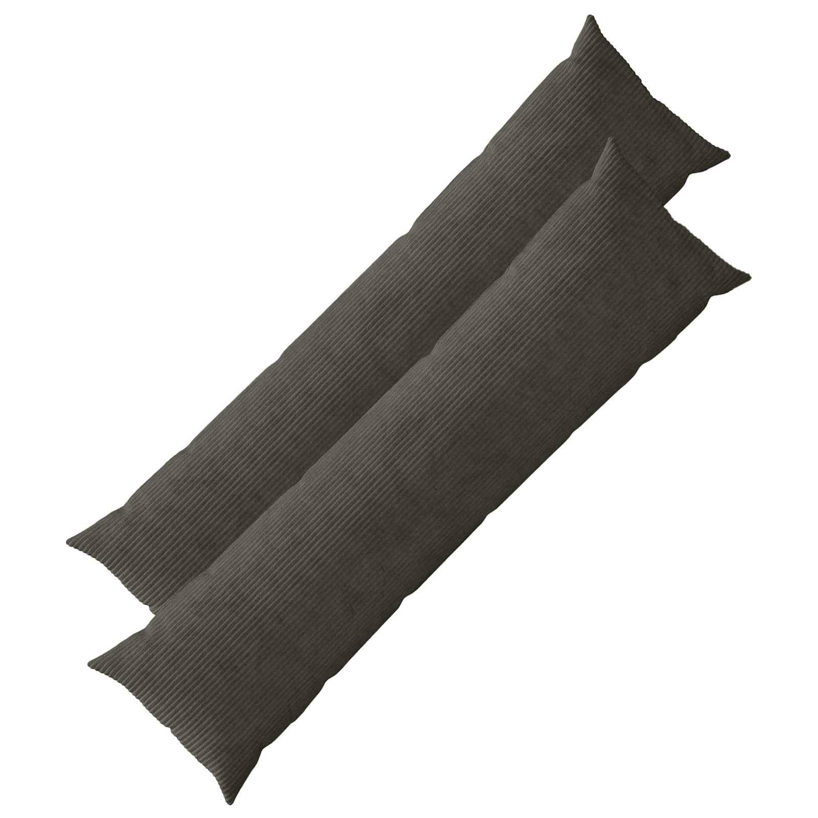vidaXL Pudebetræk 2 pcs HEERLEN Antracit 40 x 145 cm cordfløjl