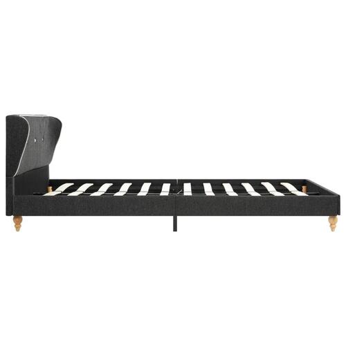Seng med madras memoryskum 120 x 200 cm sækkelærred mørkegrå