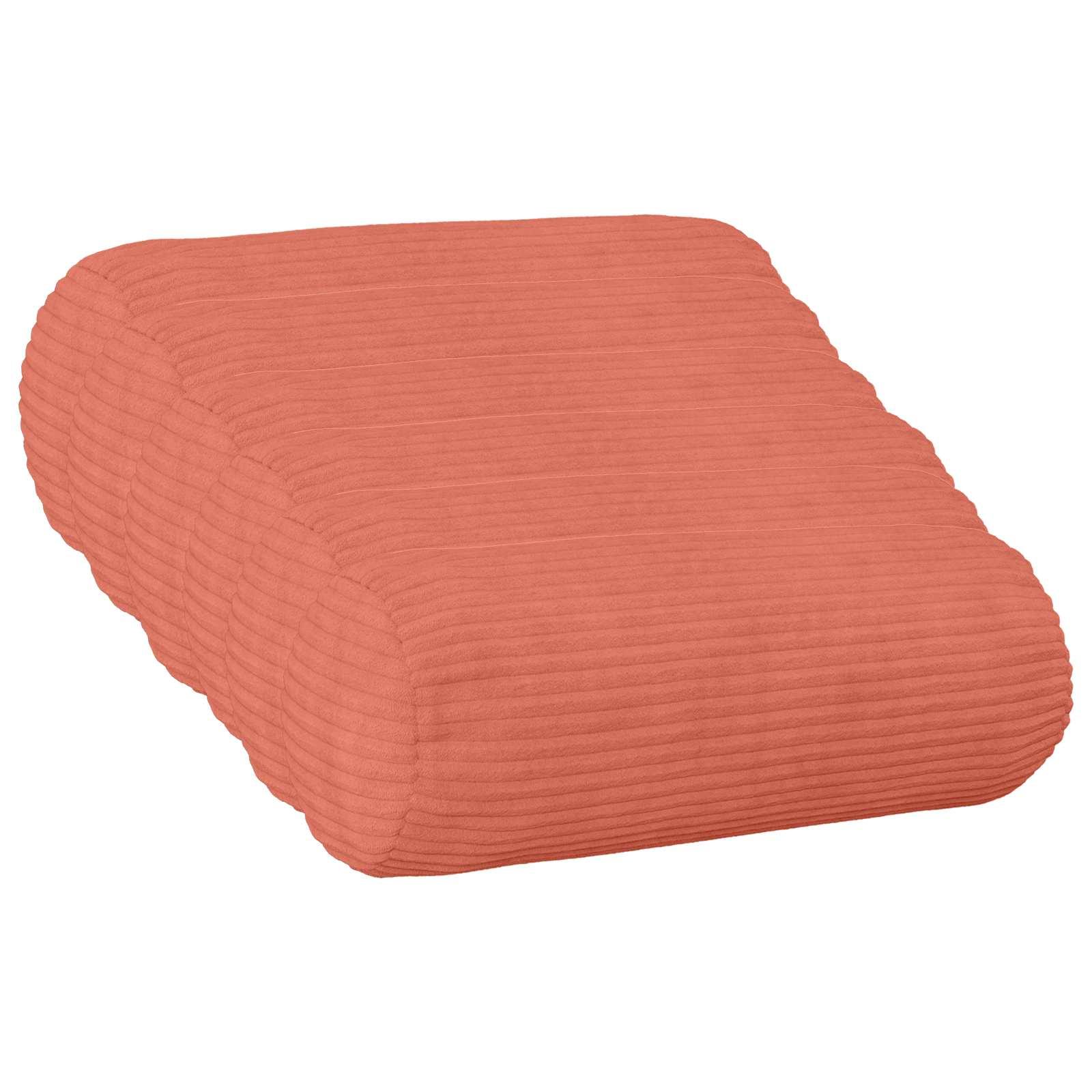 vidaXL Pudebetræk 6 stk. HEERLEN Rød orange Ø 15 x 40 cm cordfløjl