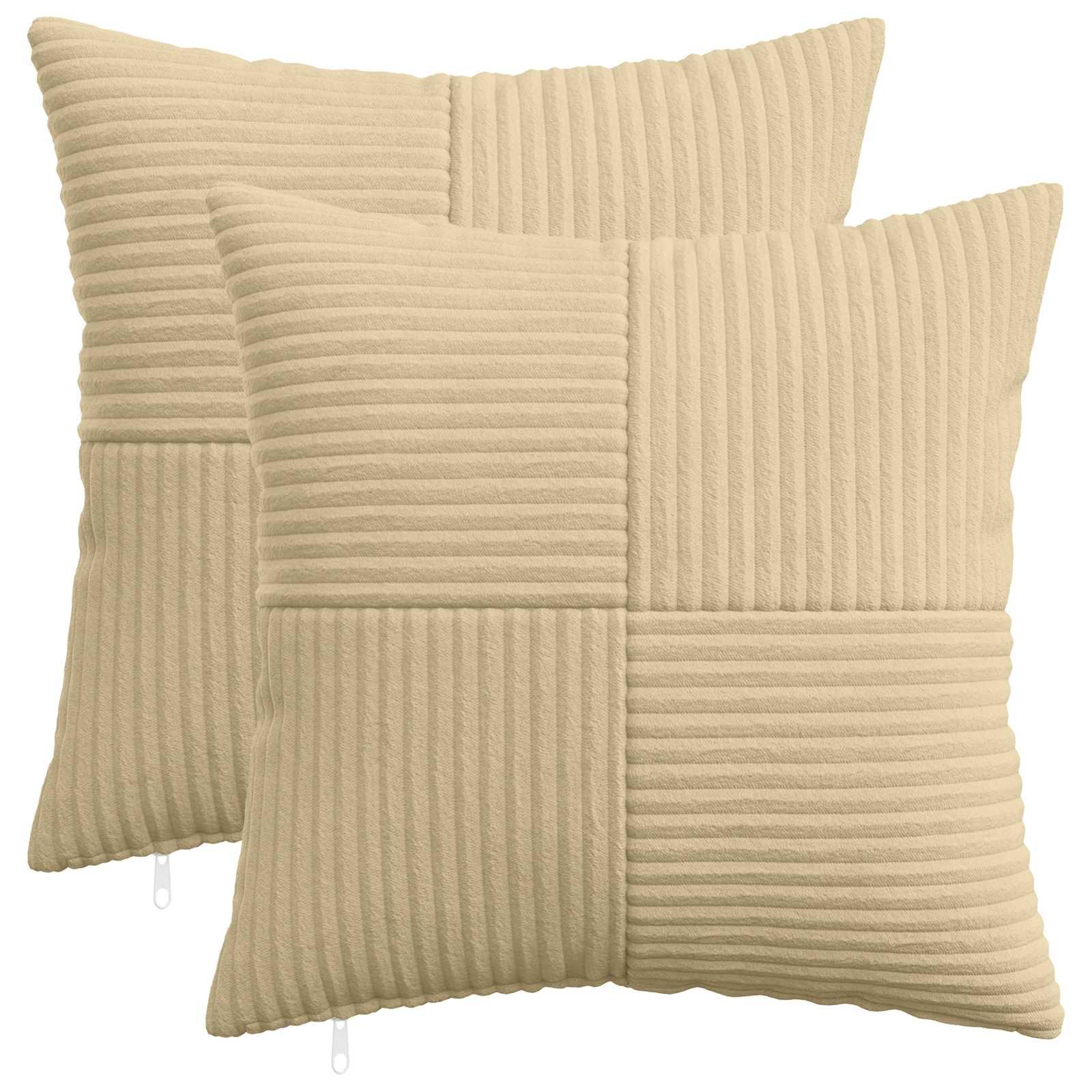 vidaXL Pudebetræk 2 pcs ALMELO Grågrøn 40 x 40 cm cordfløjl