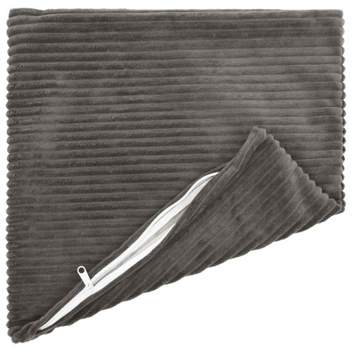 Pudebetræk HEERLEN 6 stk mørkegrå 35 x 35 cm i cordfløjl