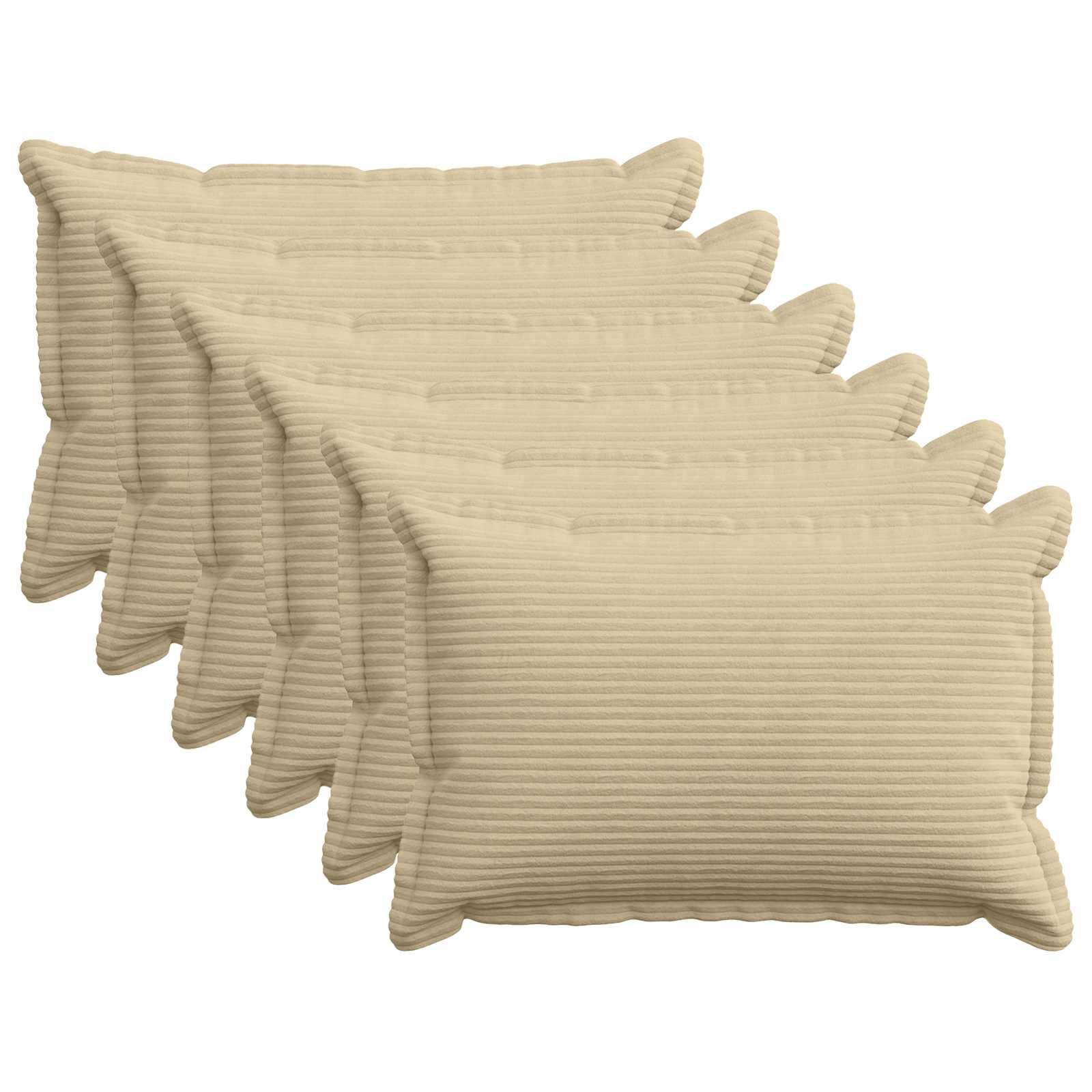 vidaXL Pudebetræk 6 stk. HOUTEN Lys Grøn Grå 50 x 75 cm cordfløjl