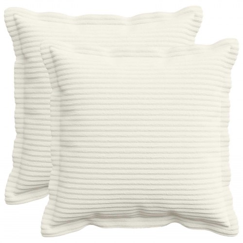 Pudebetræk 2 stk. HOUTEN cremefarvet 35 x 35 cm i cordfløjl