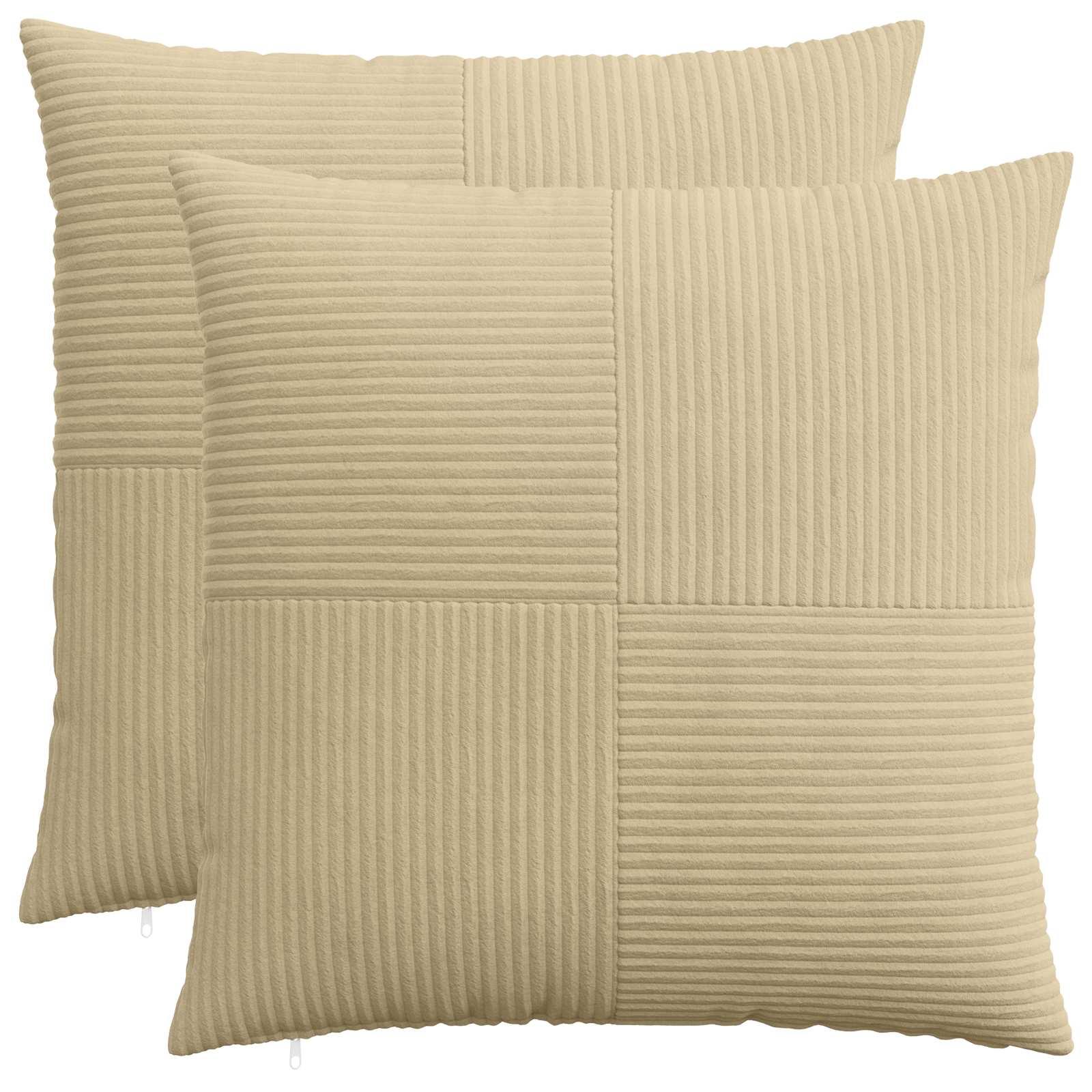 vidaXL Pudebetræk 2 pcs ALMELO Grågrøn 55 x 55 cm cordfløjl