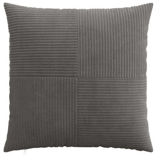 Pudebetræk 6 stk ALMELO mørkegrå 55 x 55 cm i cordfløjl