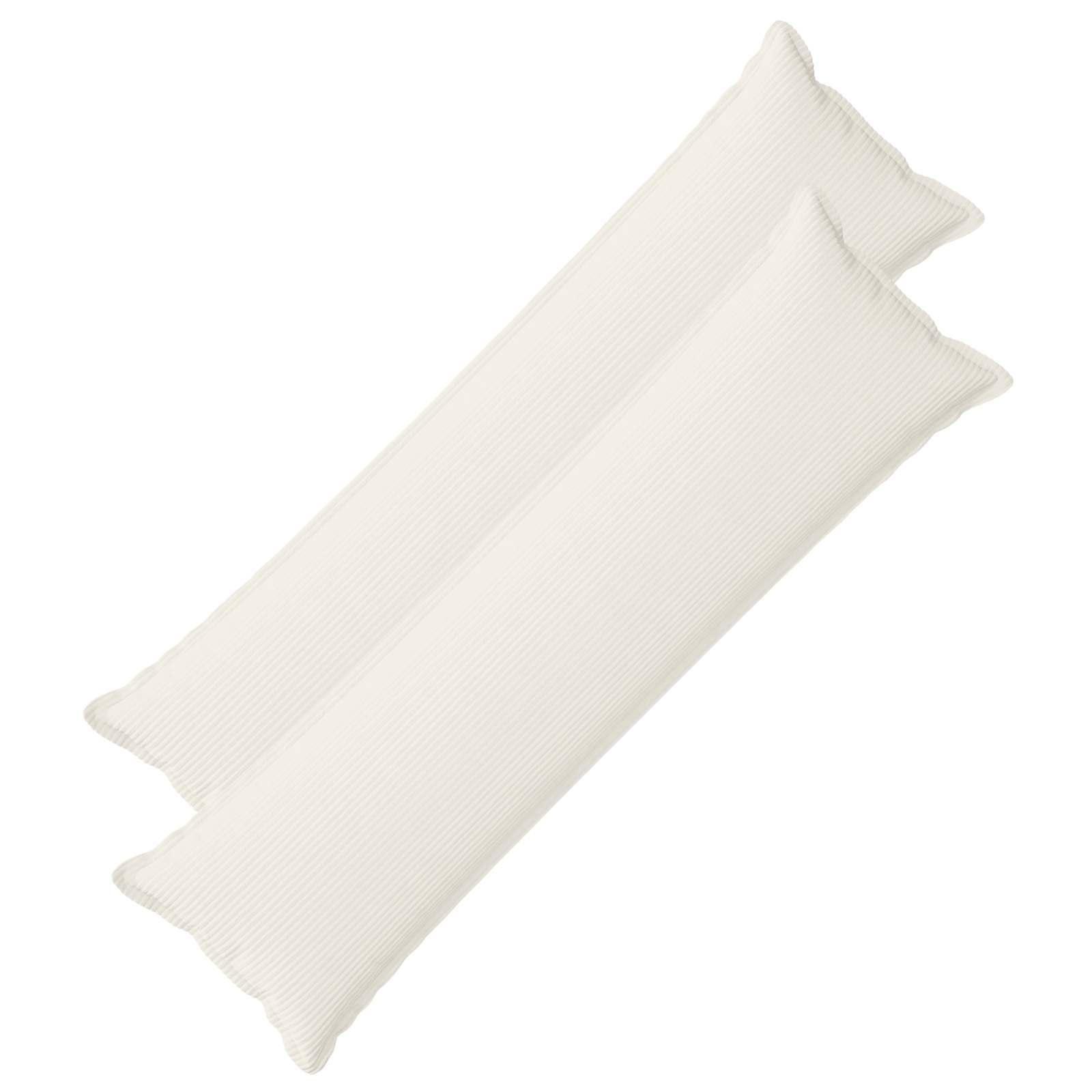 vidaXL Pudebetræk 2 stk. HOUTEN Cremefarvet 40 x 145 cm cordfløjl