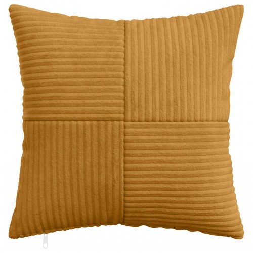 Pudebetræk 6 stk ALMELO gul 50 x 50 cm i cordfløjl