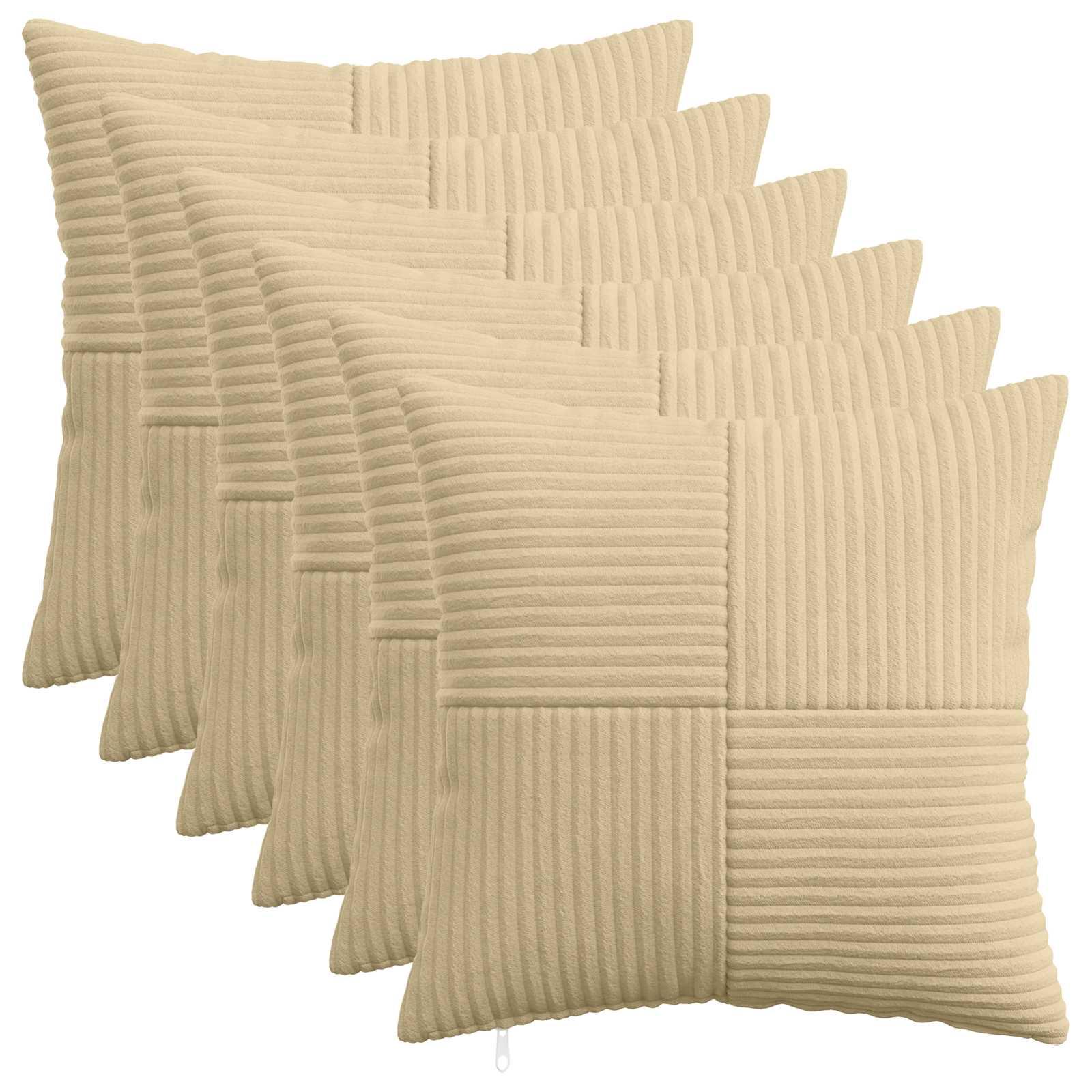 vidaXL Pudebetræk 6 pcs ALMELO Grågrøn 50 x 50 cm cordfløjl