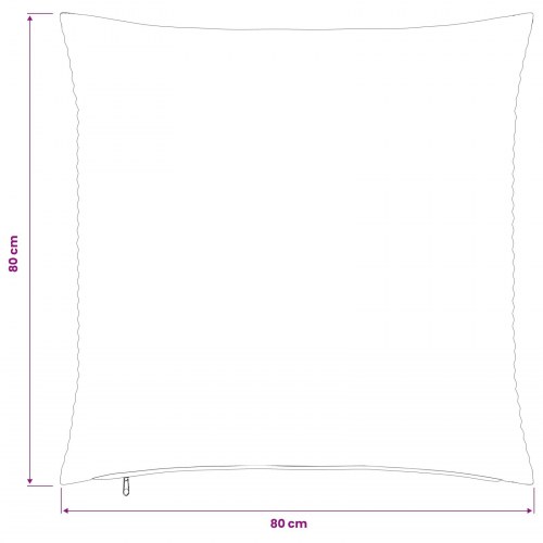 Pudebetræk 2 stk HEERLEN cremefarvet 80 x 80 cm i cordfløjl