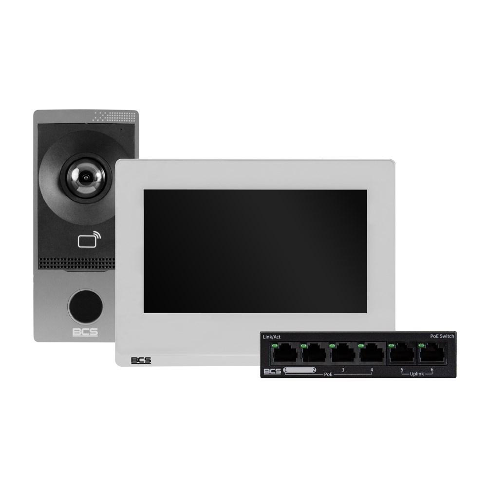 BCS-P-VIS02 dørtelefon med skærm og PoE-switch