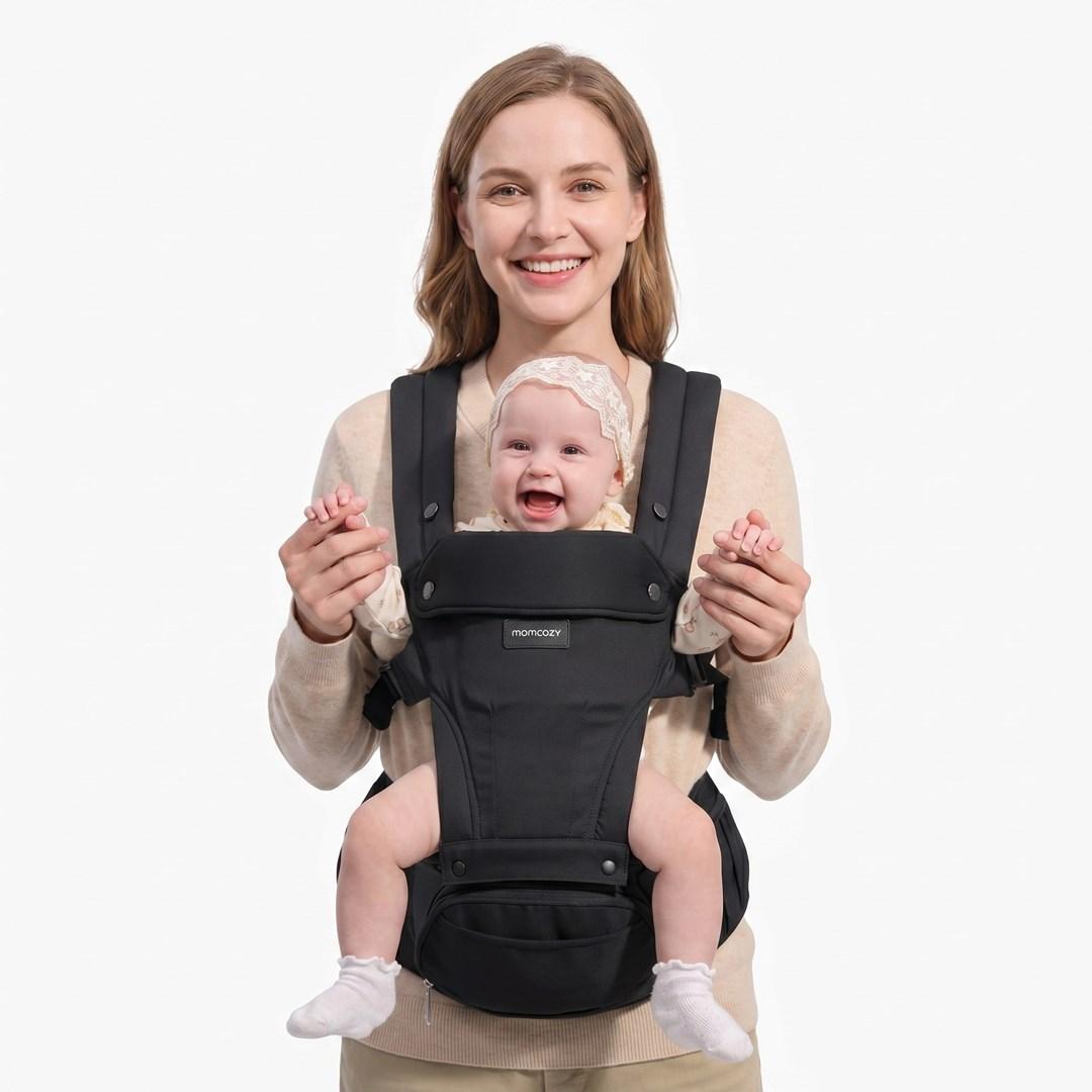 Bæresele med hoftesæde Momcozy - sort