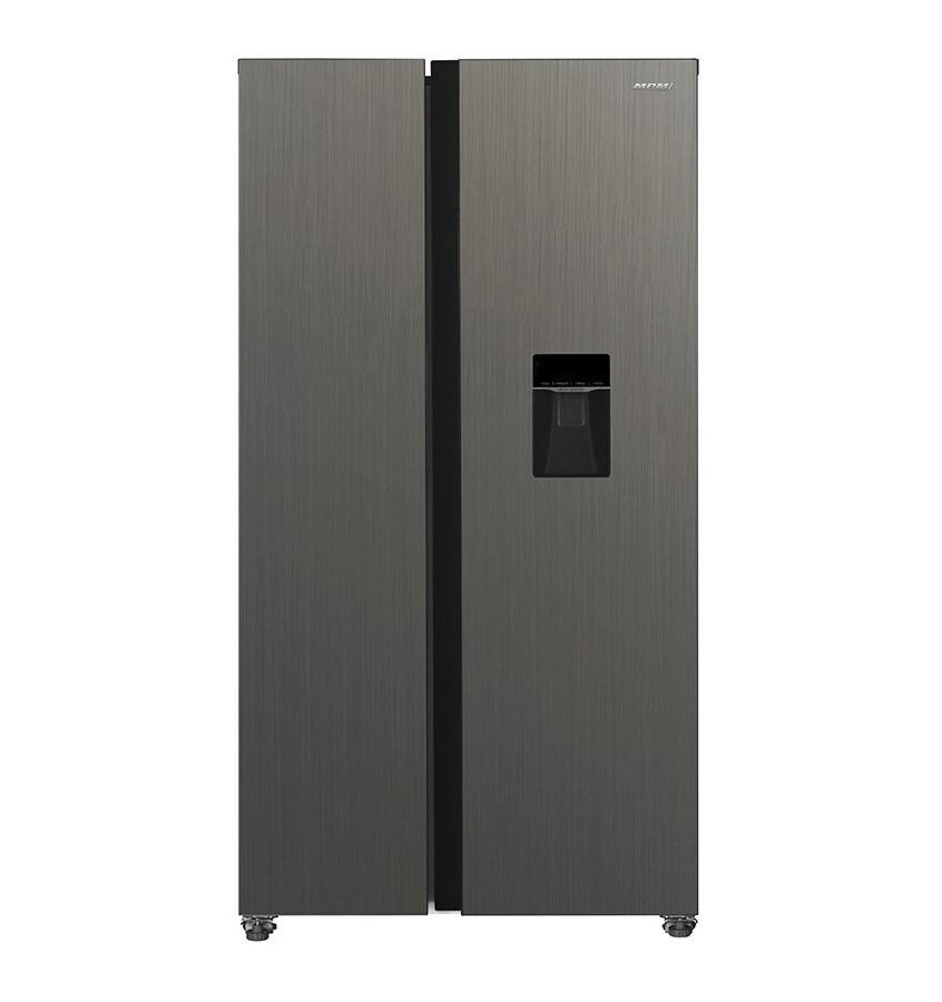 MPM MPM-439-SBS-15/ND side-by-side køleskab i inox 177 cm