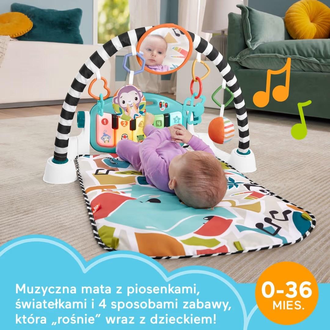 Fisher-Price aktivitetsmåtte med klaver og legebøjle