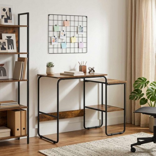 Skrivebord med opbevaring i røget eg 100 x 50 x 75 cm