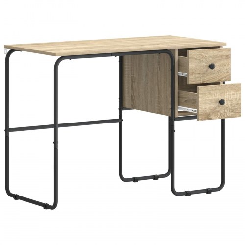 Skrivebord med opbevaring i Sonoma-eg 100 x 50 x 75 cm