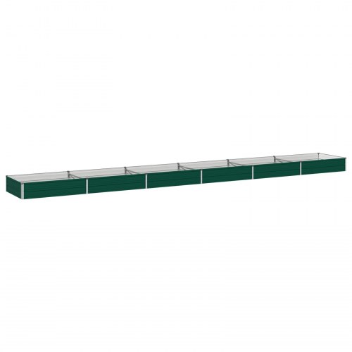 Hævet havebed grøn 600 x 80 x 24 cm i koldvalset stål