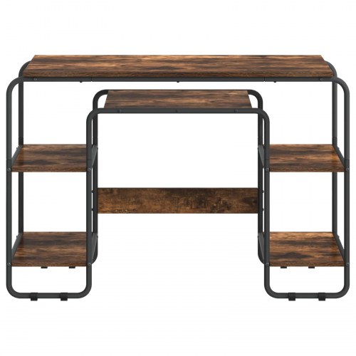 Skrivebord med opbevaring i røget eg 113,5 x 52 x 75,5 cm
