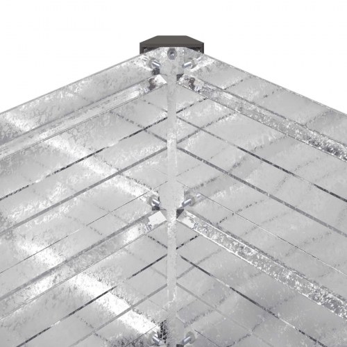 Hævet havebed i galvaniseret stål 480 x 80 x 55 cm - sølv