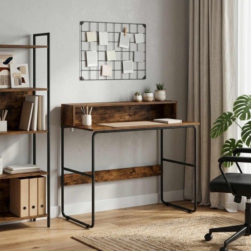 Skrivebord med opbevaring i røget eg 100 x 50 x 91 cm