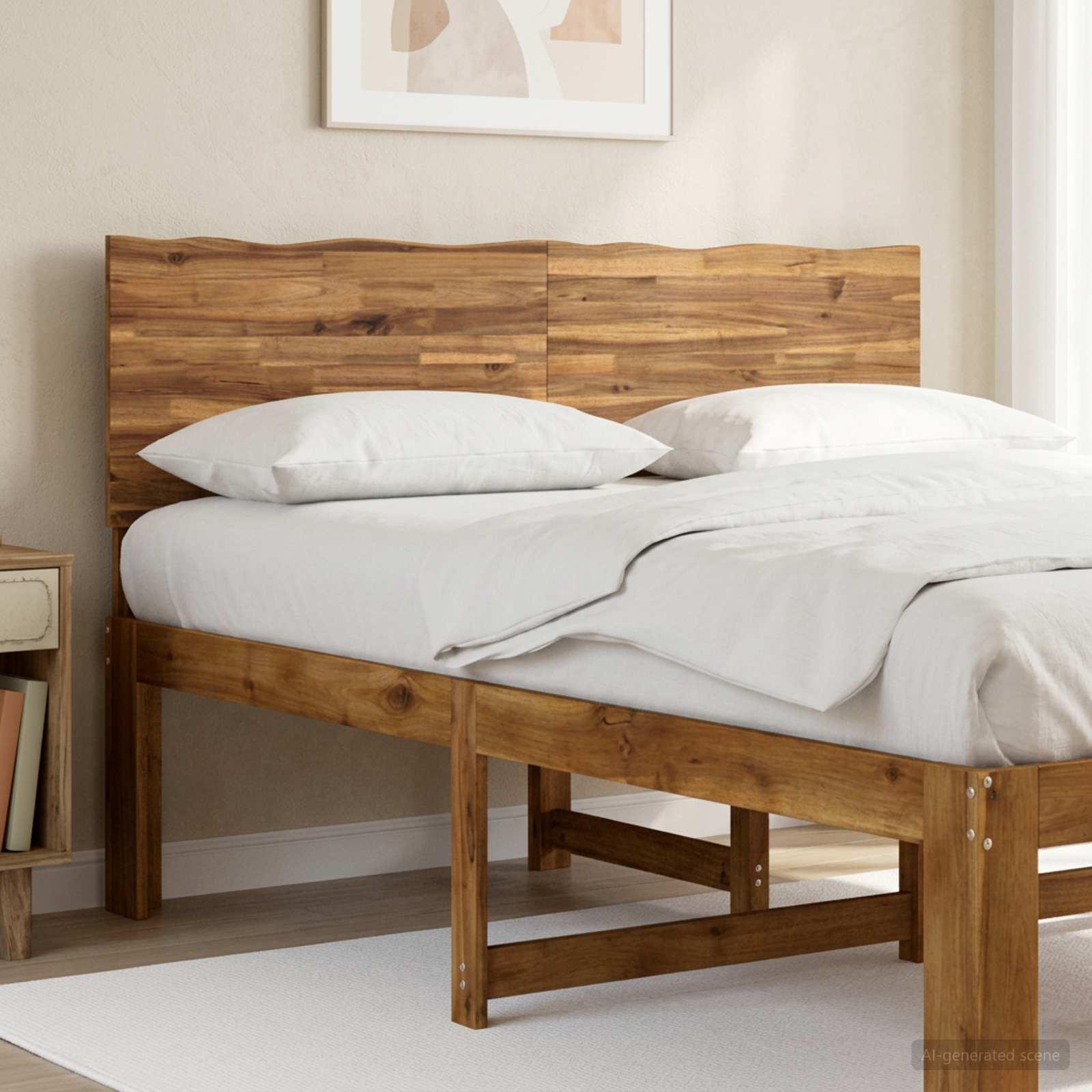 Sengegavl med naturkant ROSTOCK naturfarvet 135 cm