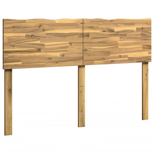 Sengegavl med naturkant ROSTOCK hvid 160 cm i massivt akacietræ