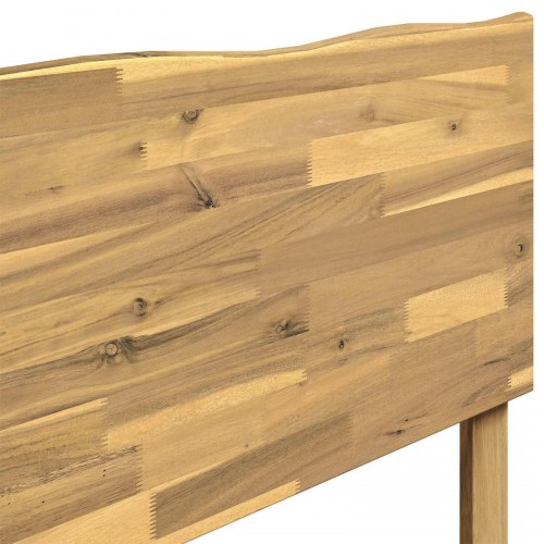 Sengegavl med naturkant ROSTOCK hvid 160 cm i massivt akacietræ