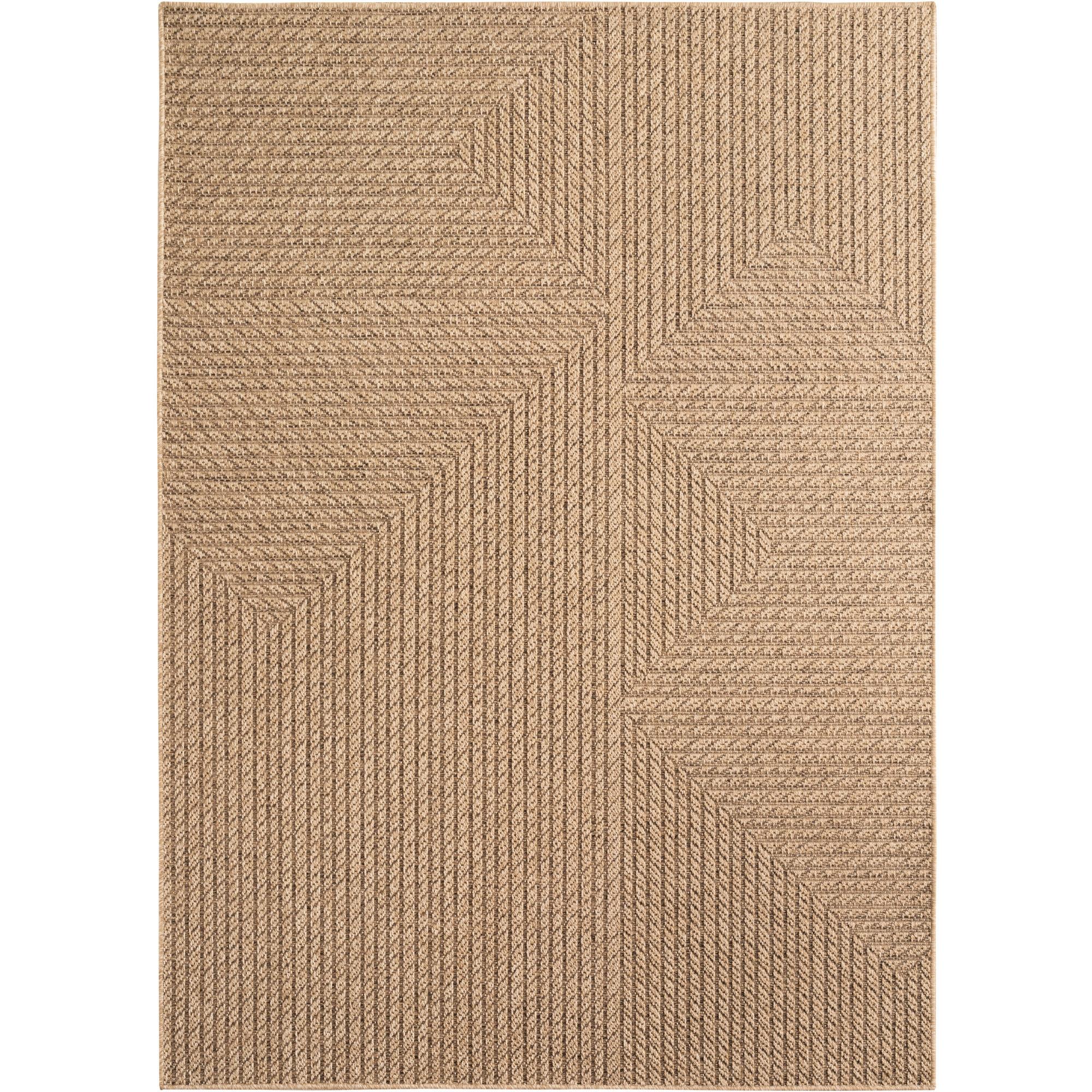 TIMBER jute-look beige rektangulært inde- og udendørstæppe - 140 x 200 cm