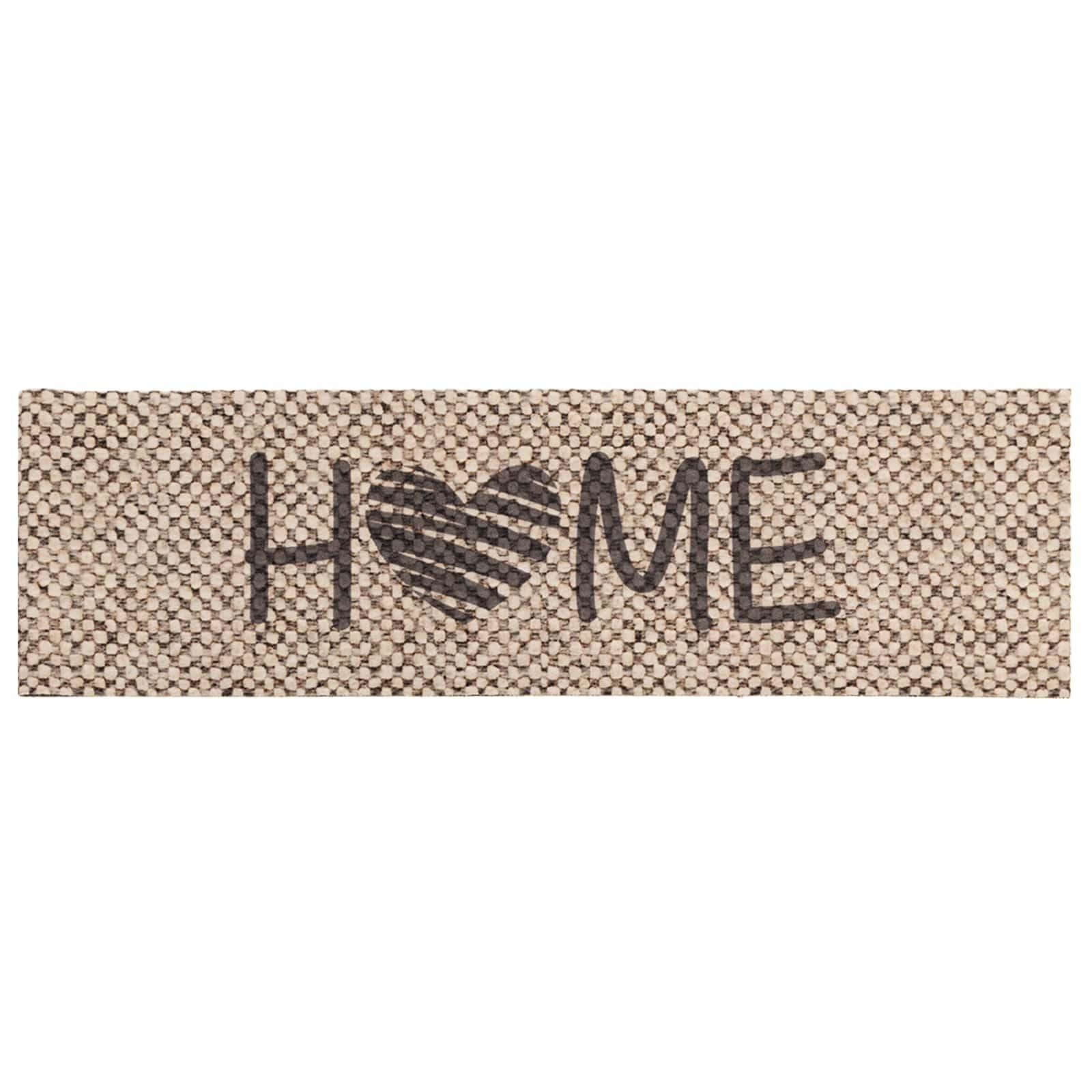 vidaXL Køkken tæppe Beige hjem 300 x 60 cm 100% polyamid Vaskbar