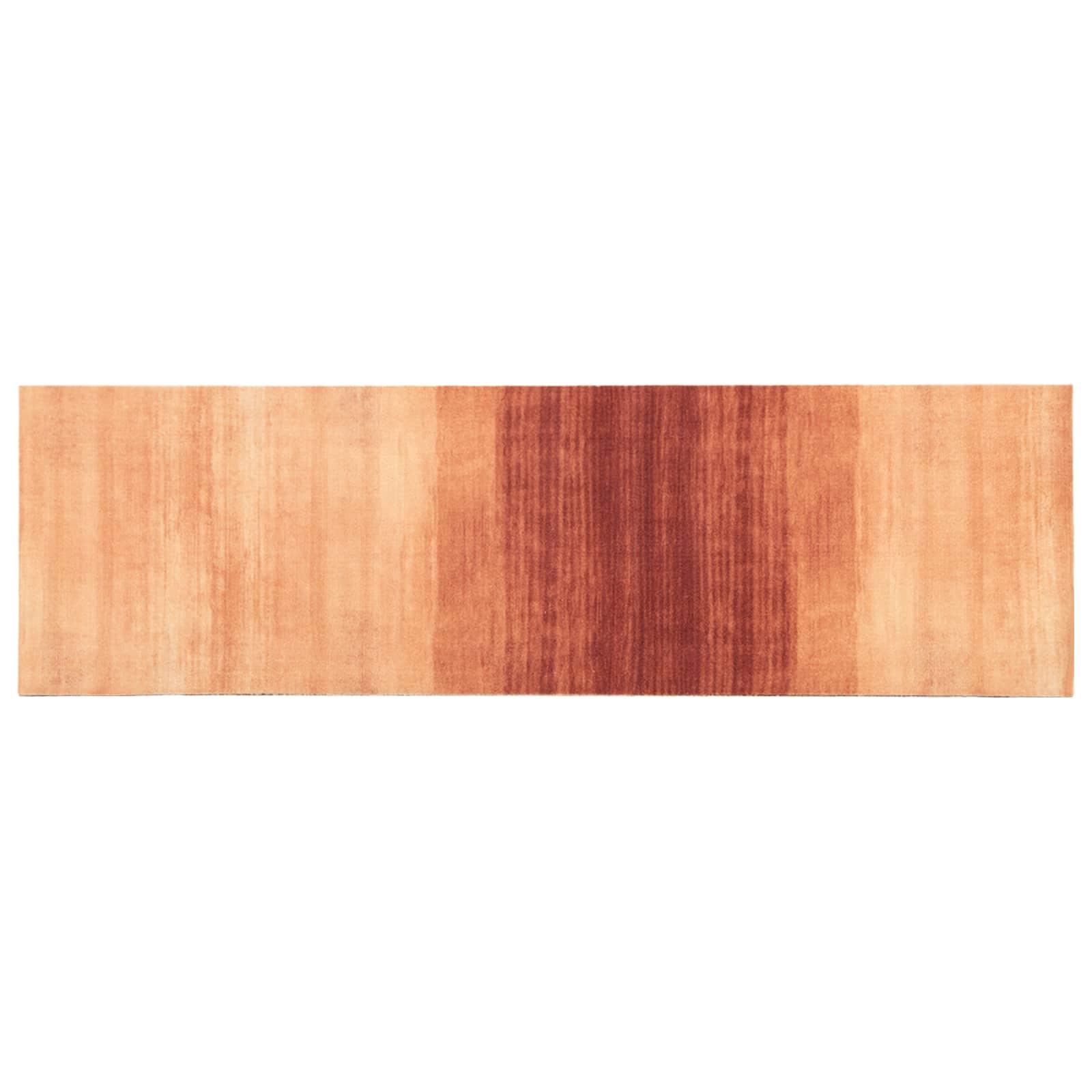 Køkkentæppe i orange nuancer 180 x 60 cm - vaskbar dørmåtte i 100% polyamid