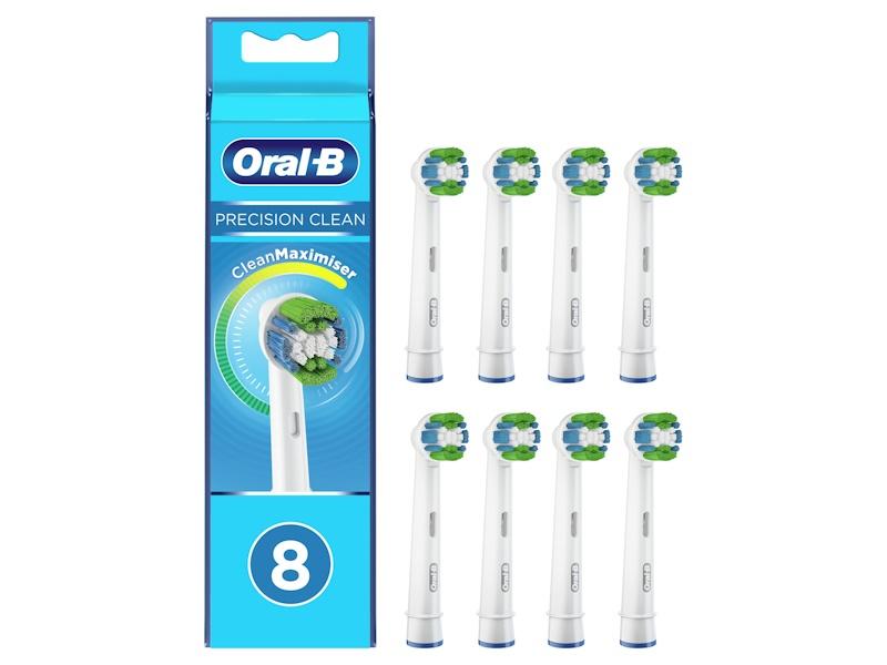 Oral-B Precision Clean børstehoveder til eltandbørste, hvid, 8 stk.
