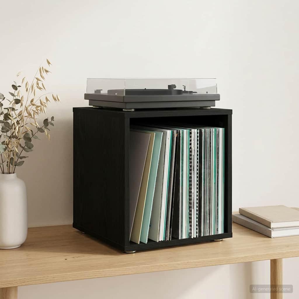 vidaXL Vinylalbum kasse 2 stk. Sort eg 37 x 36,5 x 38 cm