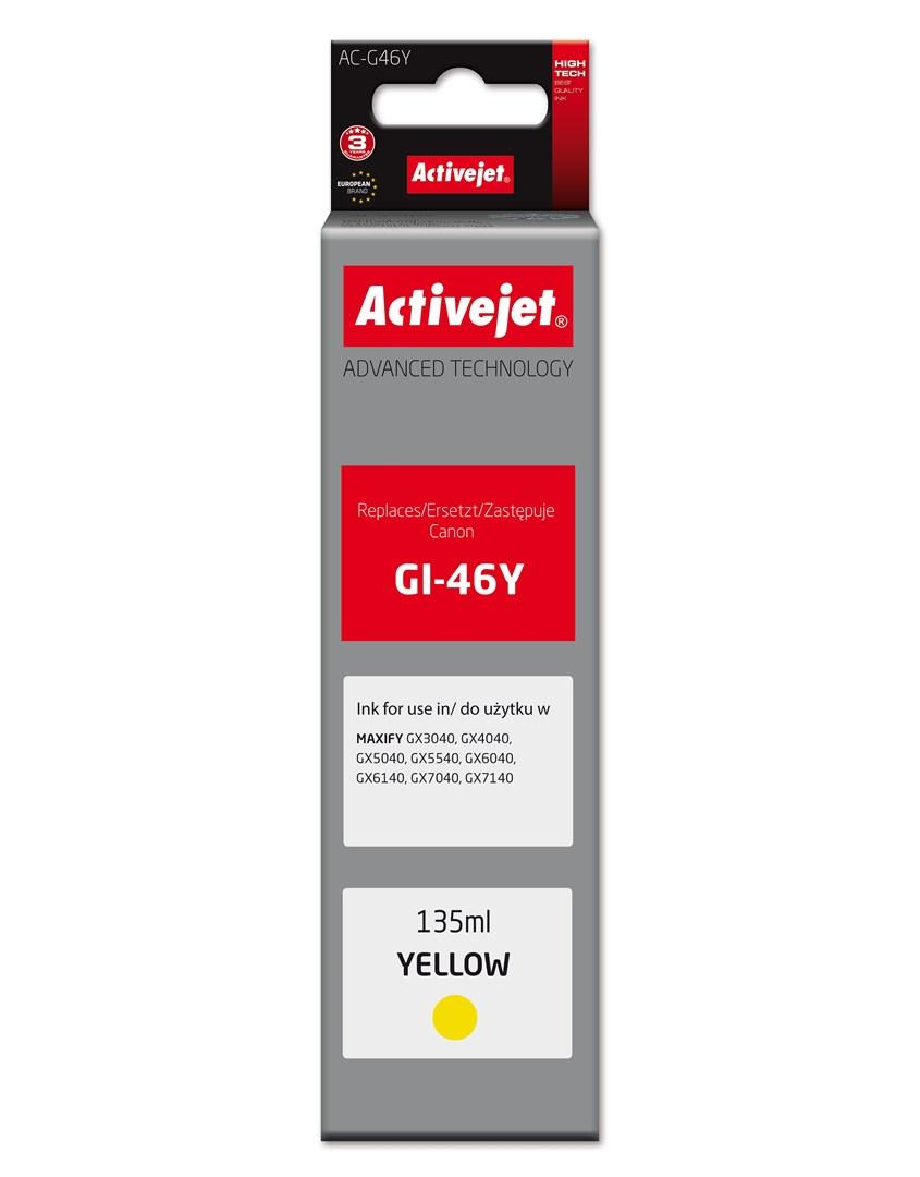 Activejet AC-G46Y blækpatron kompatibel med Canon GI-46Y 135 ml gul
