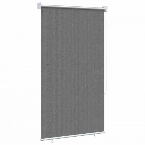 Udendørs rulleskærm med 90% UV-blokering lysegrå 80 x 140 cm HDPE