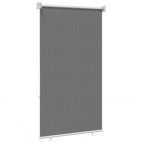 Udendørs rulleskærm med 90% UV-blokering lysegrå 80 x 140 cm HDPE