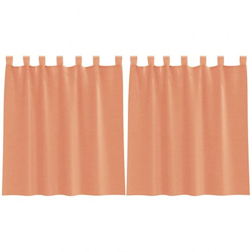 Voilegardiner med løkker 2 stk. 140 x 140 cm - terracotta