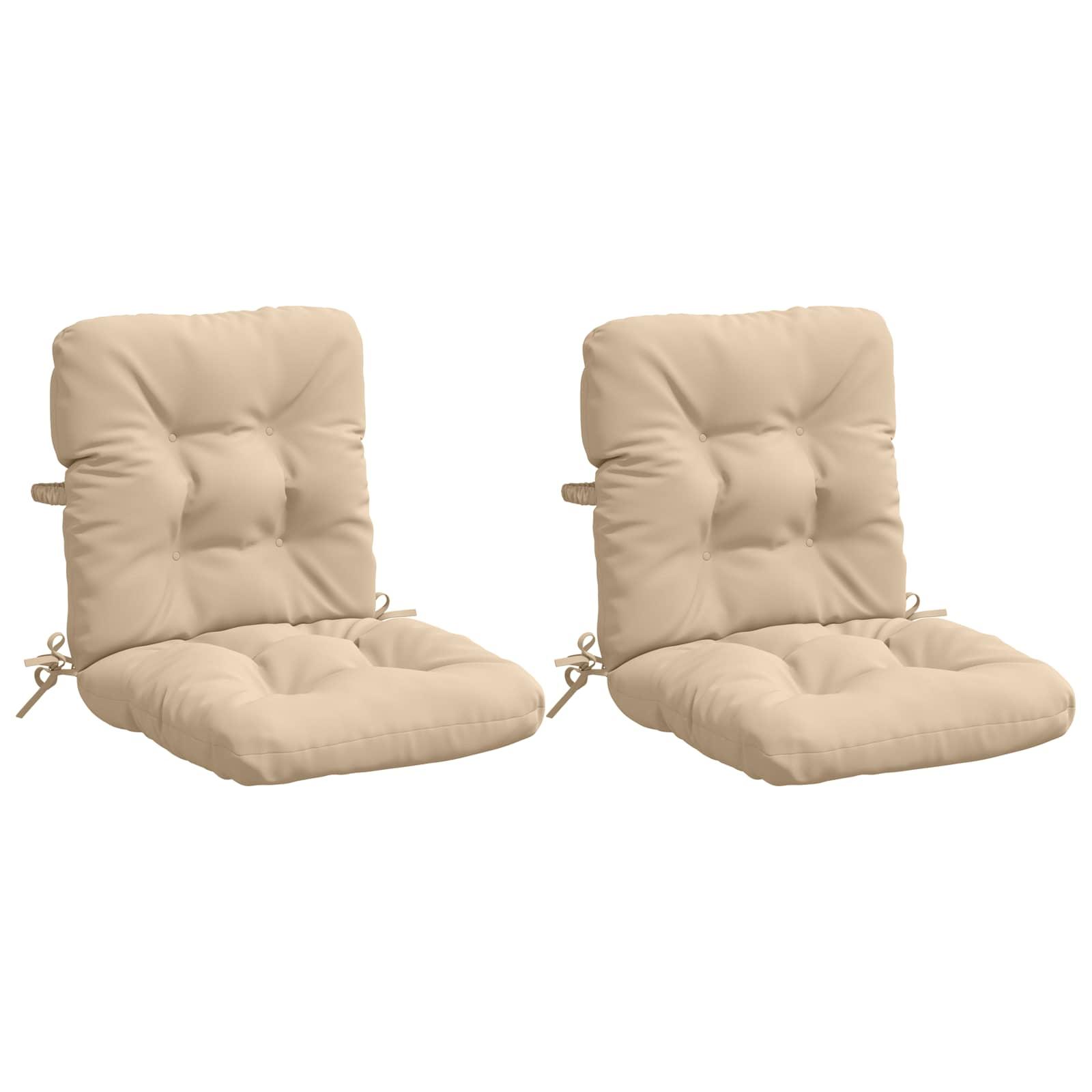 Højrygstolehynder VIANEN 2 stk i polyester - creme