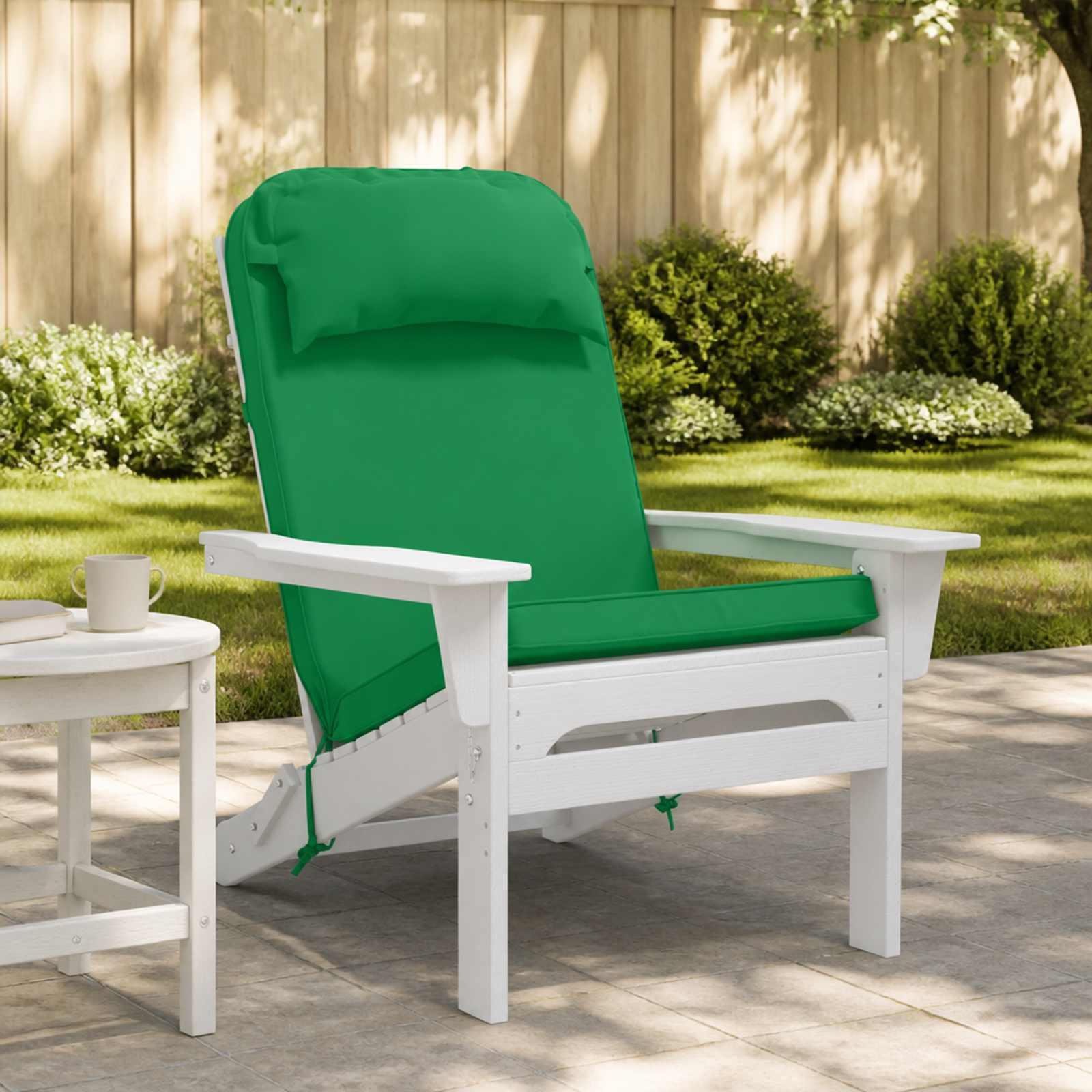 Solsengspude i 100% polyester med hovedstøtte 55 x 124 x 5 cm - grøn