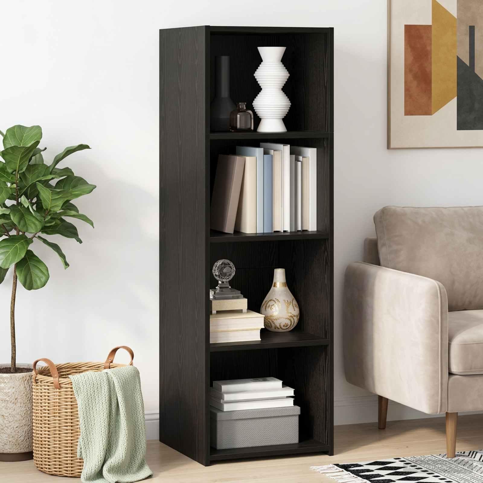 Highboard højskab i sort eg 40 x 41 x 124 cm