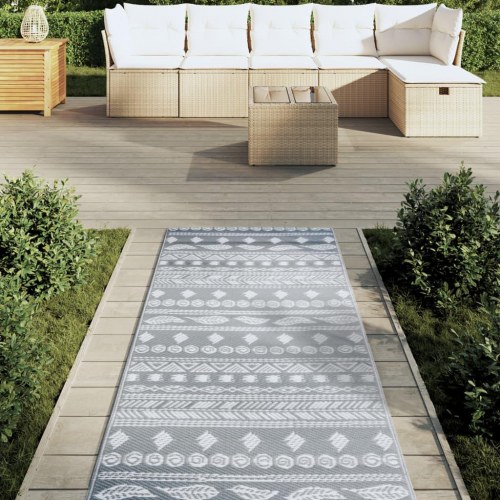 Udendørstæppe ARAKIL 80 x 250 cm i PP grå