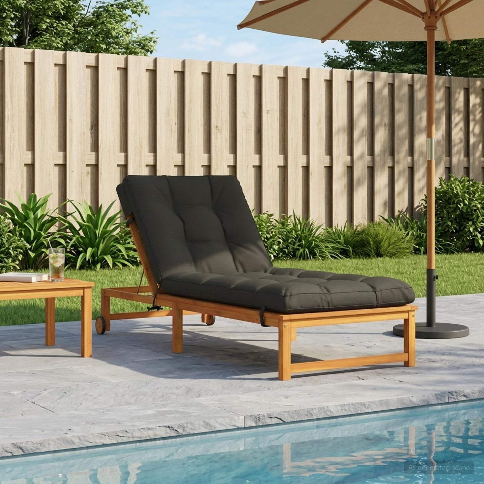 Solseng pude VIANEN antracit 200 x 90 x 8 cm