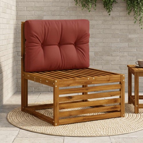 Palle rygpude VIANEN i rød polyester 70 x 40 x 12 cm