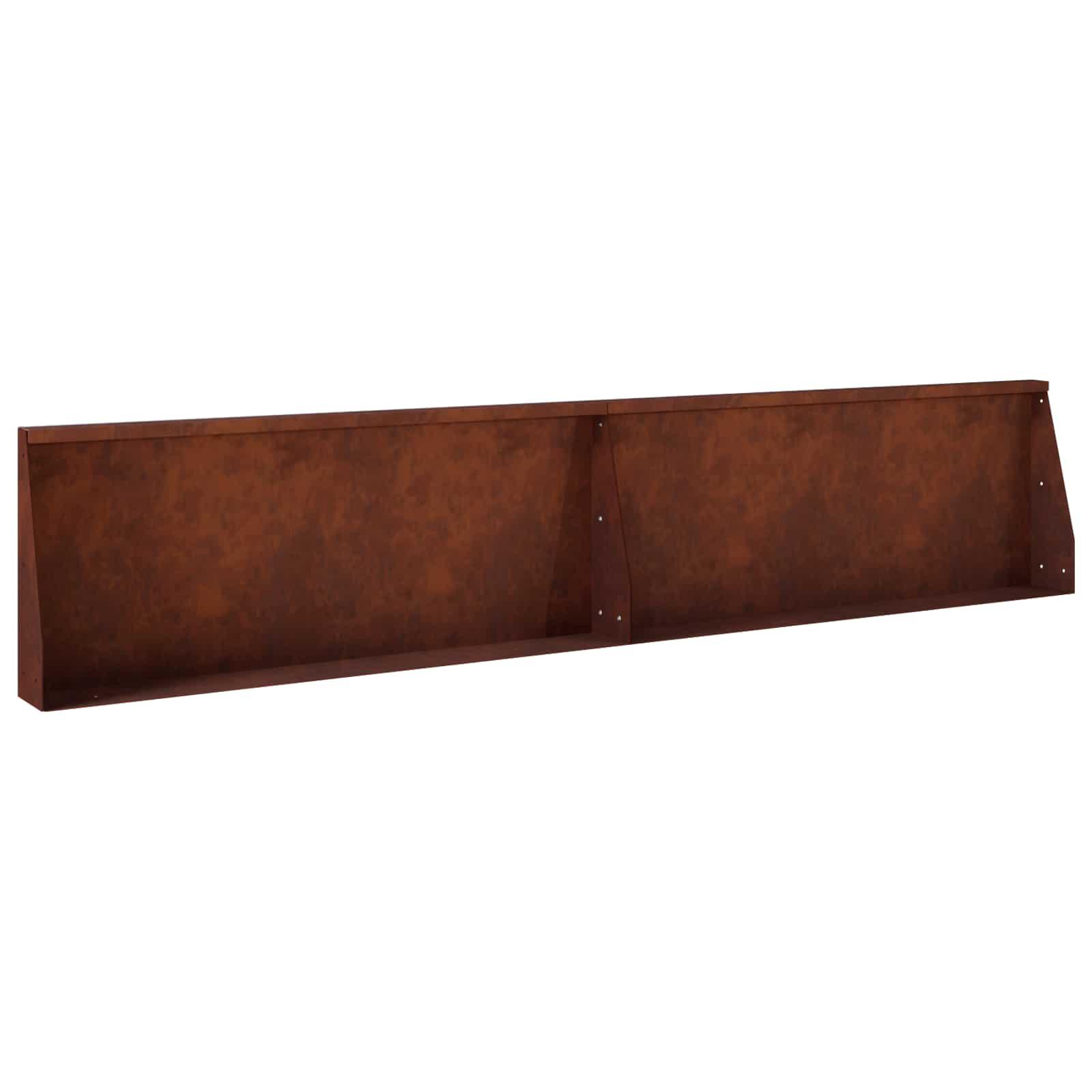 Støttemur 2 stk. 100 x 12 x 30 cm i cortenstål rusten