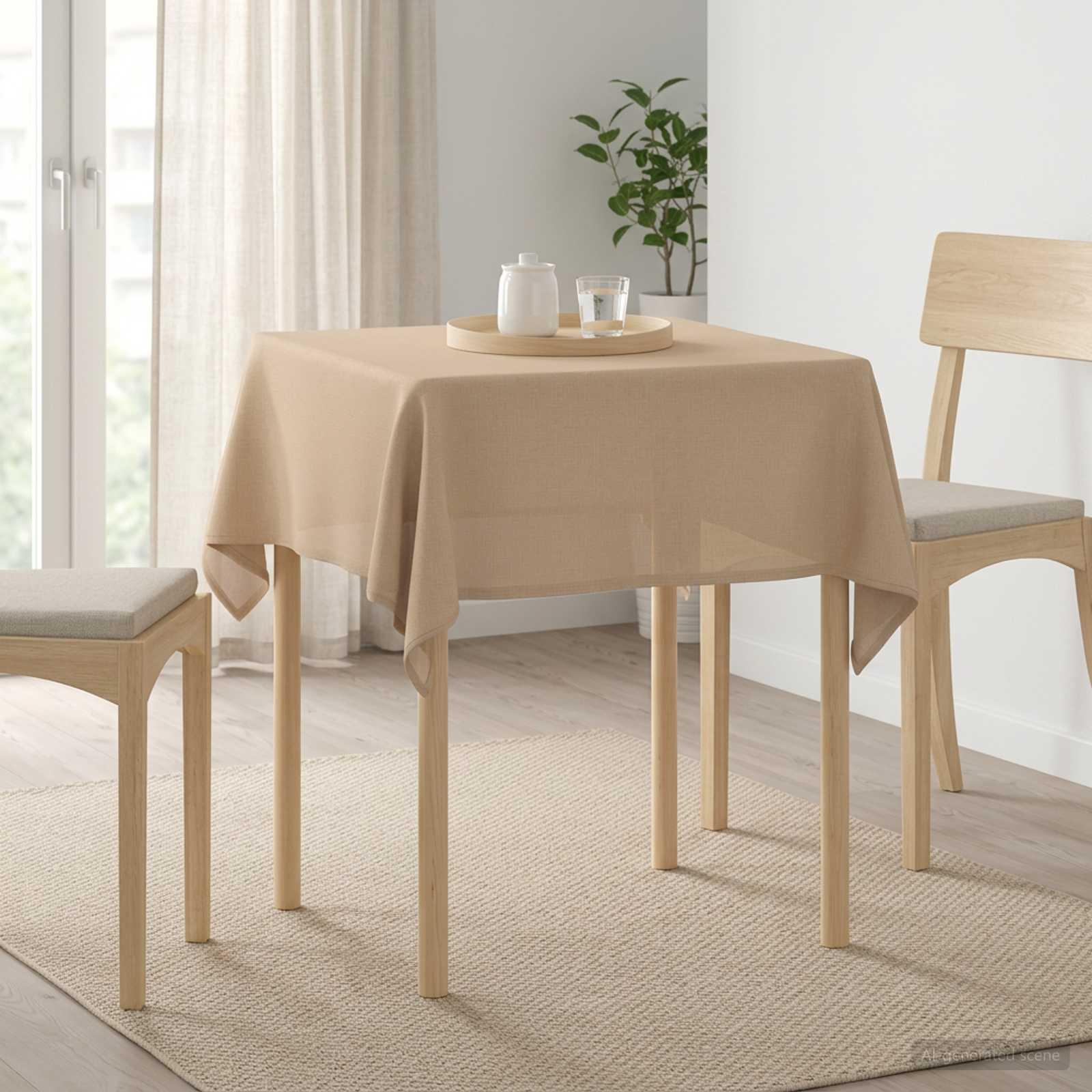 Bordklæde 5 stk. firkantet beige 90 x 90 cm