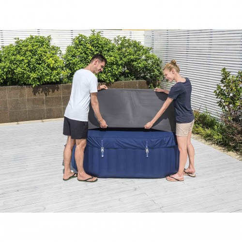 Bestway Cover PVC og POM Grå pool- og spaovertræk 180 x 180 x 71 cm