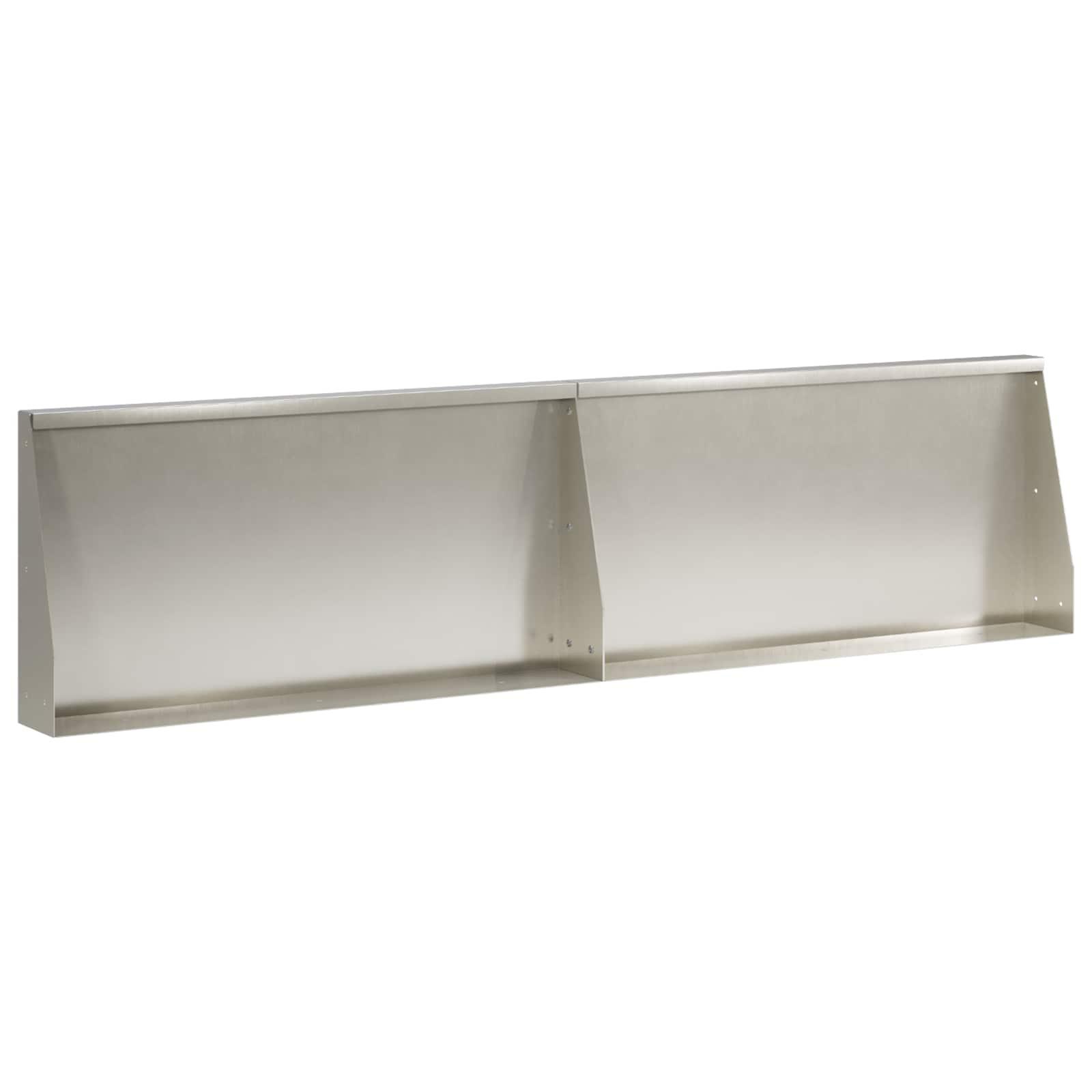 Støttemur 2 stk. 80 x 12 x 50 cm i rustfrit stål sølv