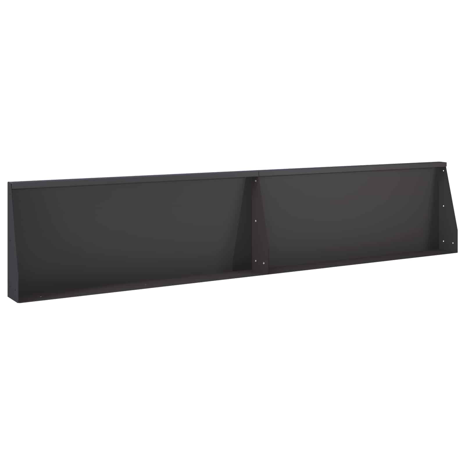 Støttemur i stål 2 stk. 100 x 12 x 30 cm sort
