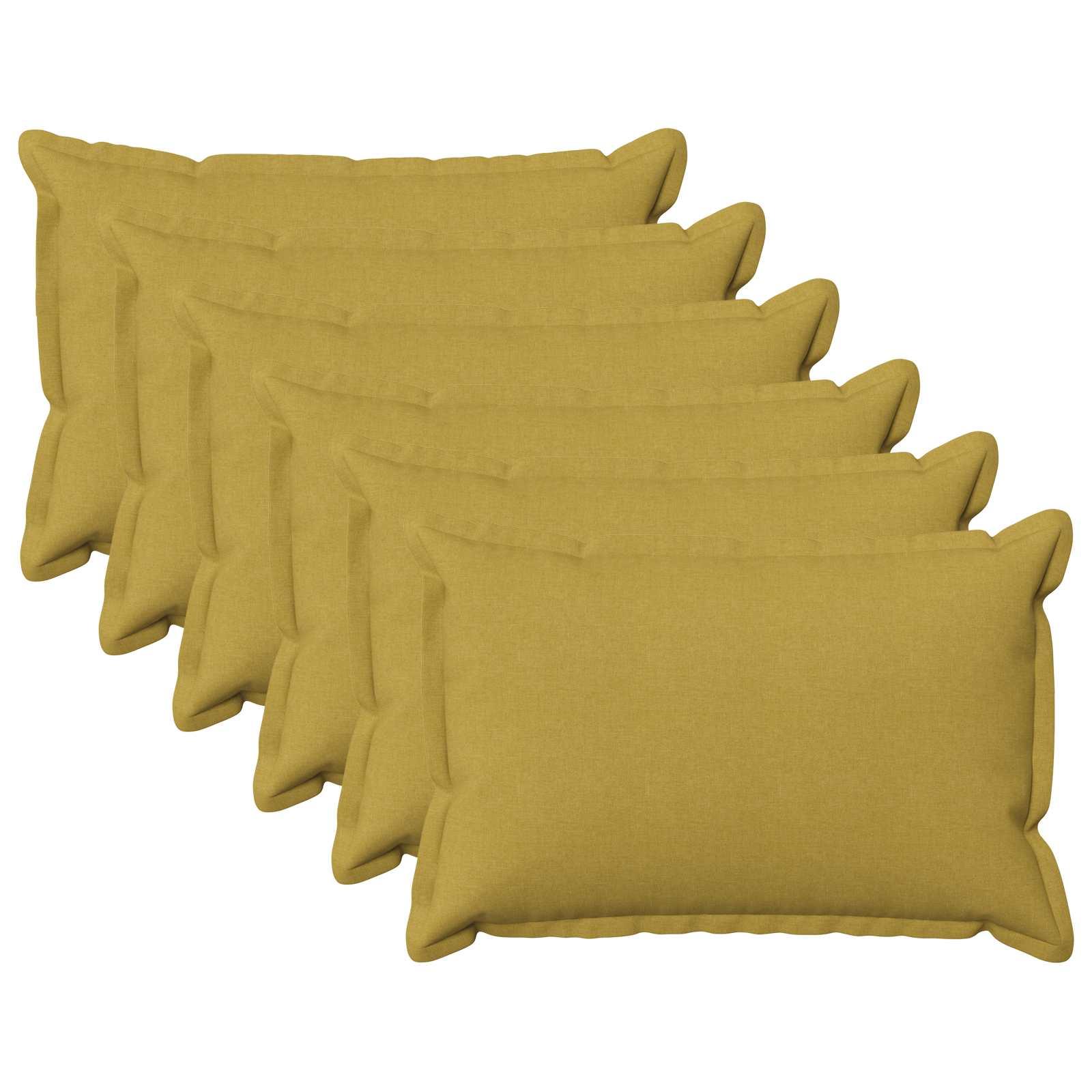 Pyntepuder HOUTEN 6 stk. 30 x 50 cm lys grøn i faux linned