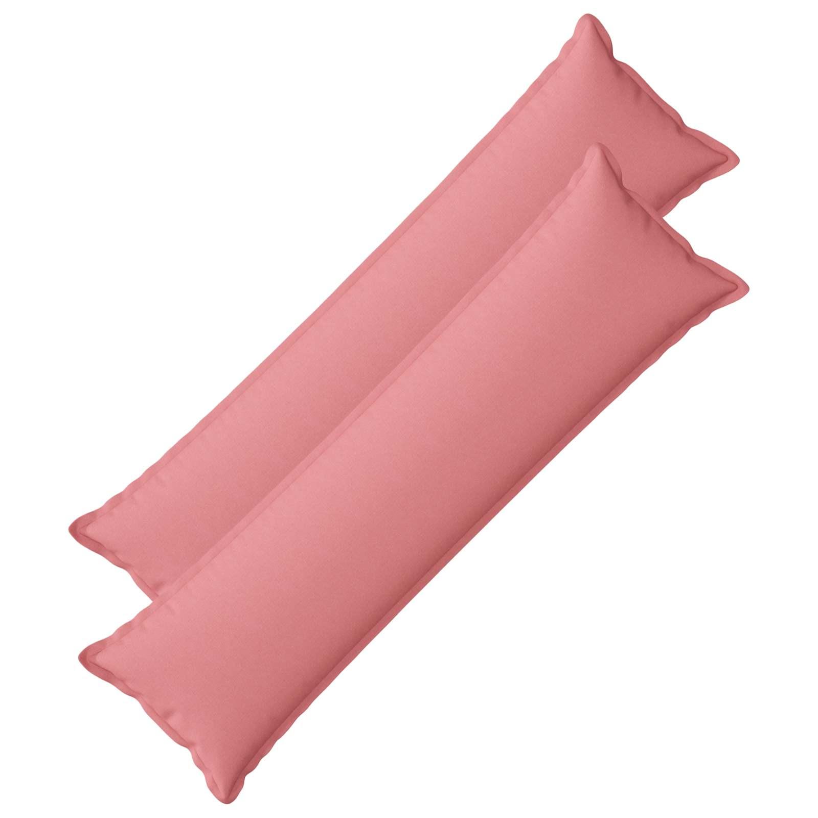 Pyntepuder HOUTEN 2 stk. 40 x 145 cm lyserød faux linned