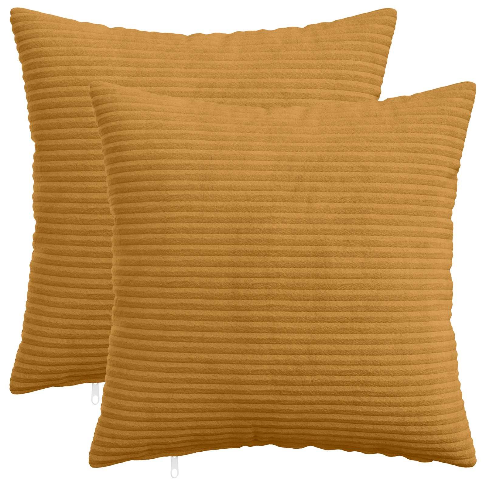 Pudebetræk 2 stk HEERLEN gul 45 x 45 cm i cordfløjl